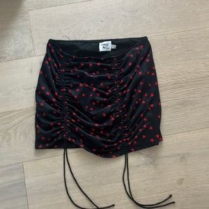 princess polly black heart skirt